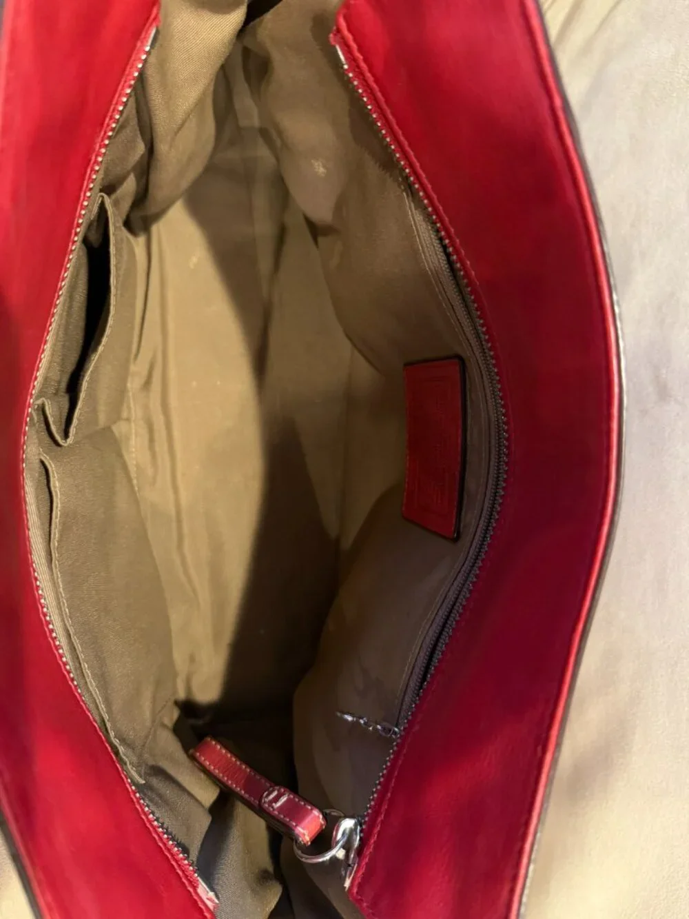 Coach Red Gallery East West Tote (F12343)